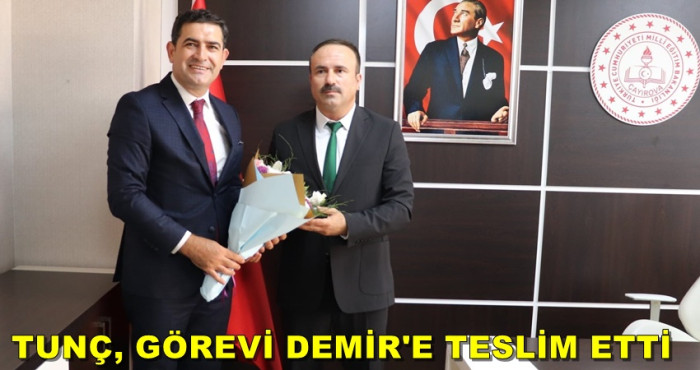 AZMİ TUNÇ, GÖREVİ RECEP DEMİR'E DEVREDEREK  ÇAYIROVA'YA VEDA ETTİ