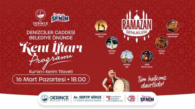 Derince’de Kadir Gecesi Kent İftarı