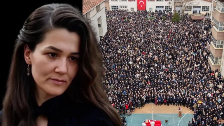 Öğretmen Fatma Nur Çelik’e okulunda veda