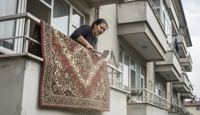 Yargıtay’dan emsal karar: Balkondan halı silkelemek suçtur!