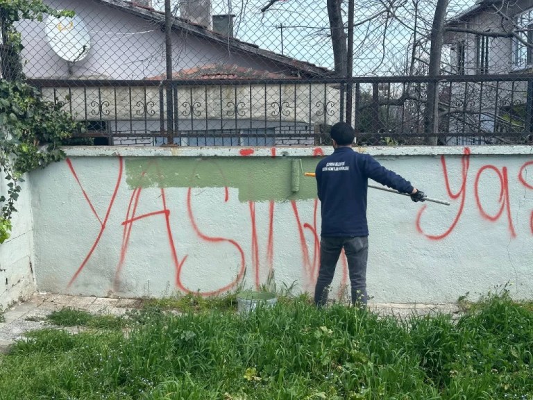 Çayırova’da park duvarları yenileniyor