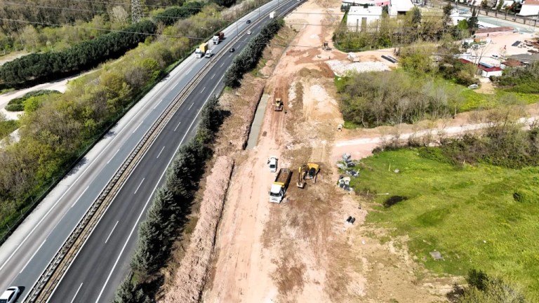 Alikahya TEM Bağlantı Yolu’nda çalışmalar hız kesmiyor