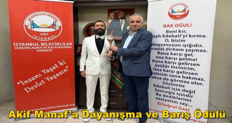 Akif Manaf’a Dayanışma ve Barış Ödülü