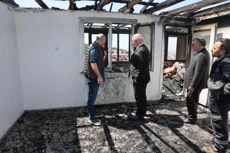 Başkan Kocabıyık’tan Darıca’daki yangın bölgelerine ziyaret