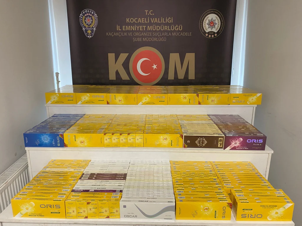 İzmit’te kaçak sigara ele geçirildi!