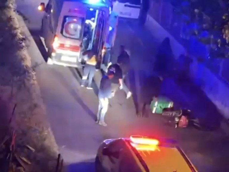 Gebze’de kurye yaralandı!