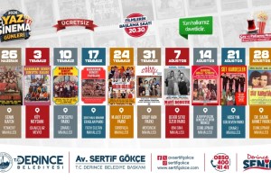 Derince’de Yaz Sinema Günleri Başlıyor