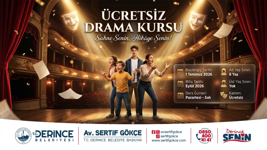 Derince’de ‘Sahne Senin’ kursu başlıyor