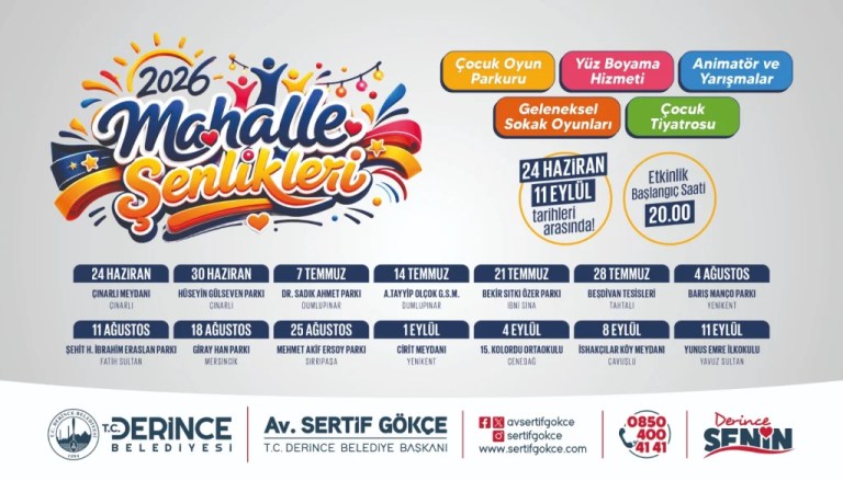 Derince’de Mahalle Şenlikleri Başlıyor