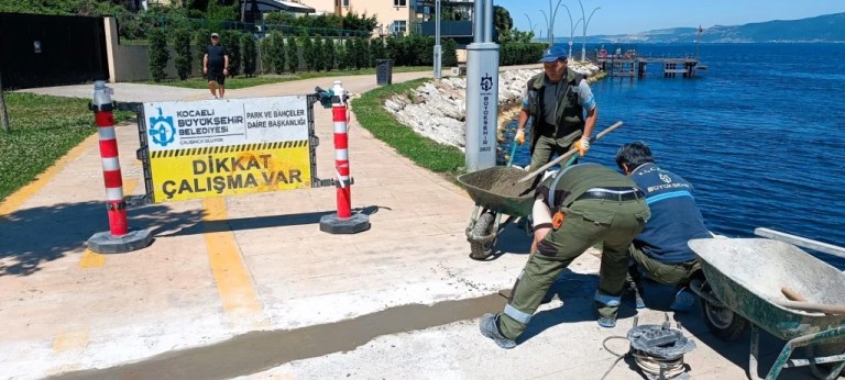 Değirmendere sahili baştan aşağı yenileniyor