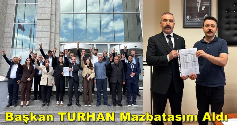 MHP Dilovası İlçe Başkanı Yusuf TURHAN Mazbatasını Teslim Aldı