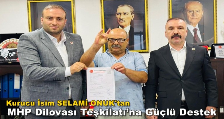 Kurucu İsim Selami Onuk’tan MHP Dilovası Teşkilatı’na Güçlü Destek