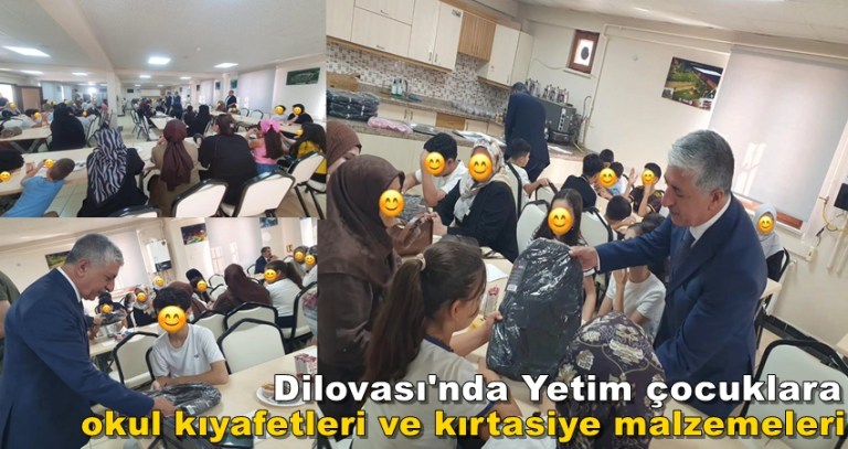 Dilovası’nda Yetim çocuklara okul kıyafetleri ve kırtasiye malzemeleri