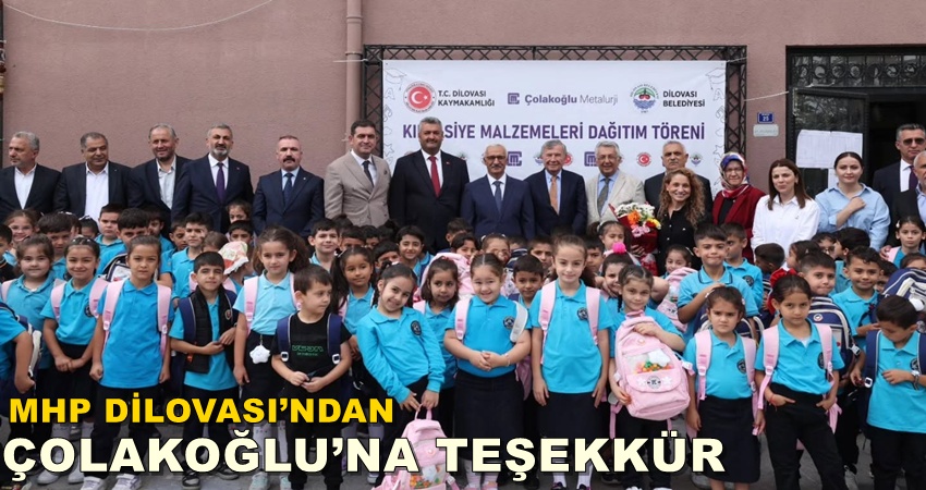 MHP DİLOVASI’NDAN ÇOLAKOĞLU’NA EĞİTİM VE SPORA DESTEK TEŞEKKÜRÜ