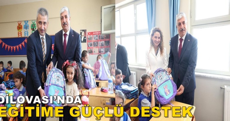 DİLOVASI’NDA EĞİTİME GÜÇLÜ DESTEKBİRİNCİ SINIF ÖĞRENCİLERİNE ÇANTA VE KIRTASİYE DESTEĞİ