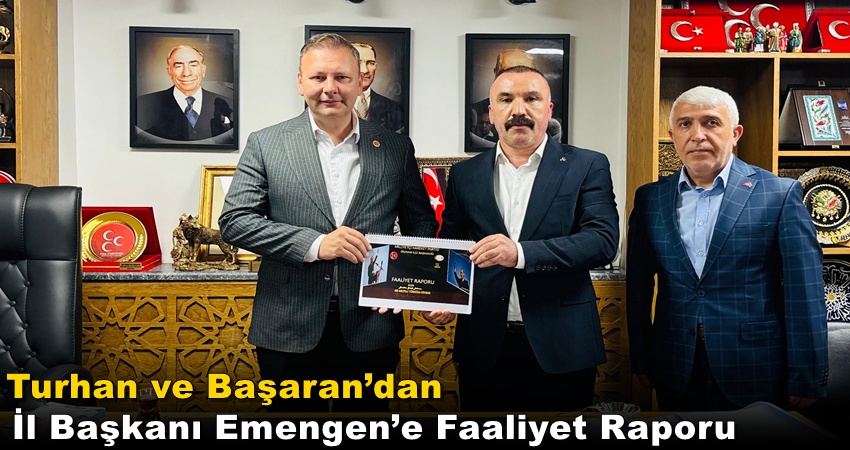 MHP Dilovası Teşkilatı Faaliyet Raporunu İl Başkanı Enes Emengen’e Sundu
