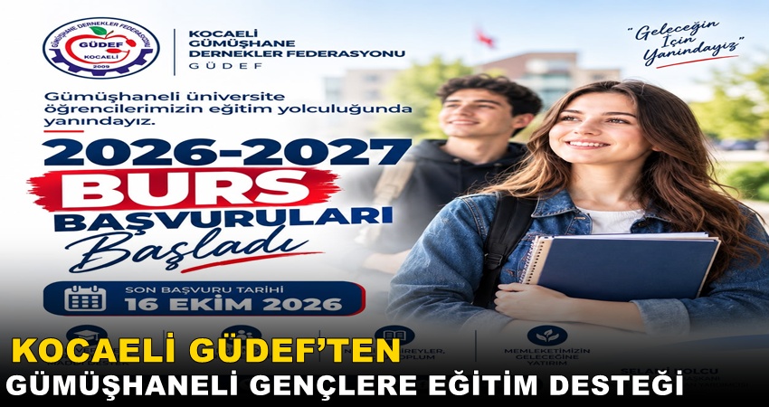 KOCAELİ GÜDEF’TEN GÜMÜŞHANELİ GENÇLERE EĞİTİM DESTEĞİ