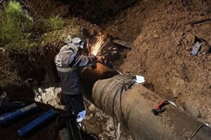 Başiskele’de heyelan su hatlarını vurdu