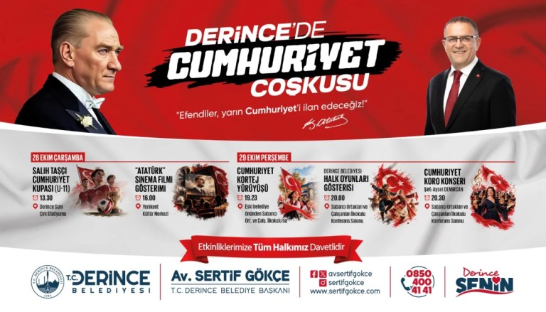 Derince’de Cumhuriyet Bayramı Coşkusu Başlıyor