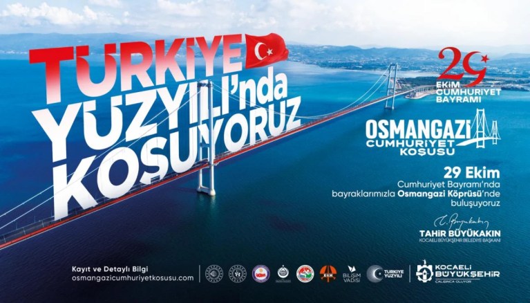 Osmangazi Köprüsü’nde Cumhuriyet Koşusu