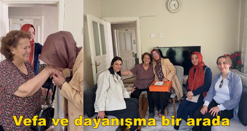 AK PARTİ DİLOVASI KADIN KOLLARI’NDAN NÜKHET DEMİRAY’A DOĞUM GÜNÜ ZİYARETİ